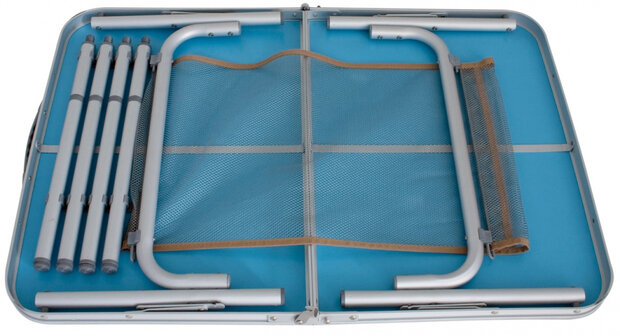 campingtafel Monnai 90 x 70 x 60 cm aluminium grijs