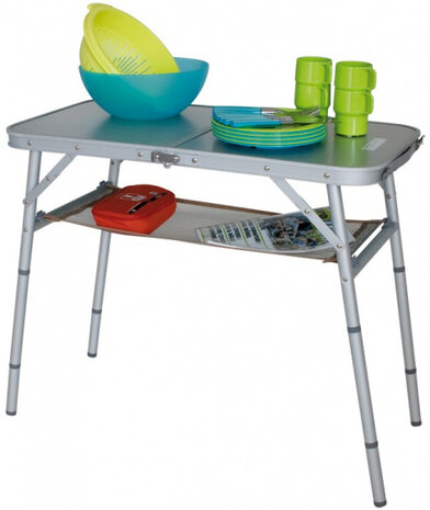 campingtafel St. Remy 80 x 60 x 40 cm aluminium grijs