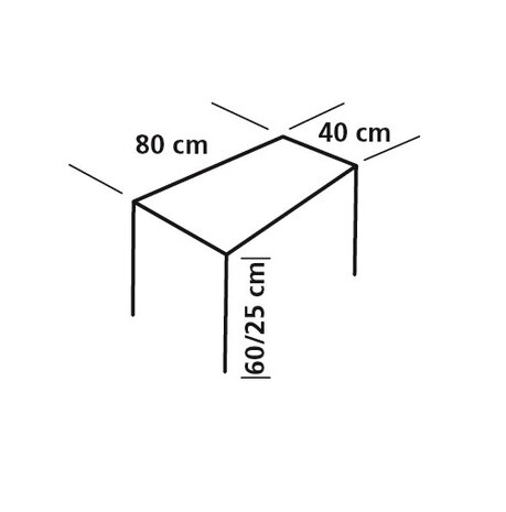 campingtafel St. Remy 80 x 60 x 40 cm aluminium grijs