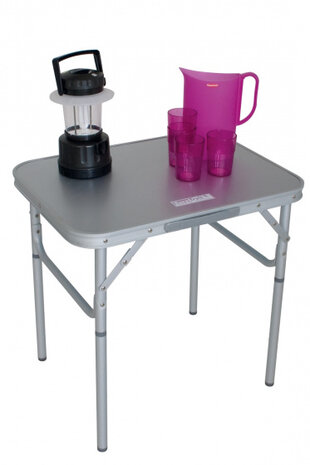 campingtafel Sante 60 x 58 x 40 cm aluminium grijs