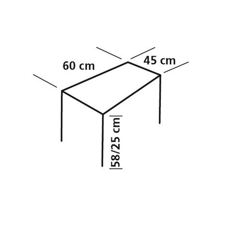 campingtafel Sante 60 x 58 x 40 cm aluminium grijs