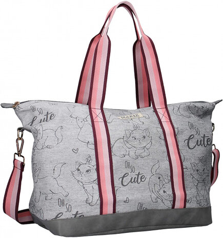 shopper Aristokatten meisjes 57 cm polyester grijs/roze