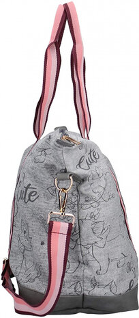 shopper Aristokatten meisjes 57 cm polyester grijs/roze