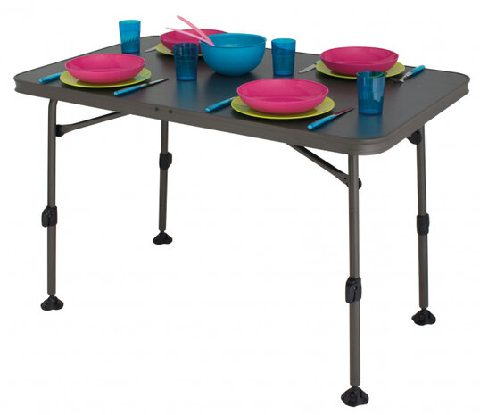 kampeertafel Versailles 115 x 70 x 78 cm aluminium donkergrijs