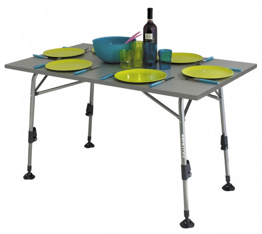 campingtafel Lunel Light 120 x 70 x 72 cm aluminium grijs