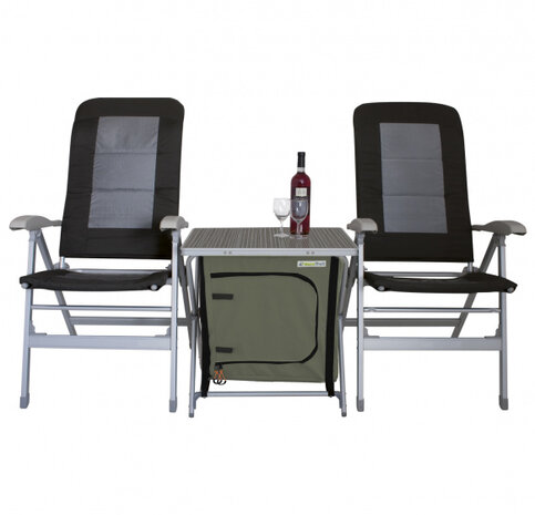 campingkast Rieux 60 x 50 x 60 cm aluminium antraciet