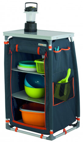 campingkast Lunas 57 x 56 x 98 cm aluminium navy