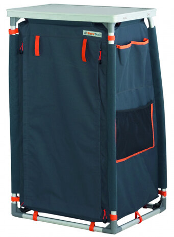 campingkast Lunas 57 x 56 x 98 cm aluminium navy