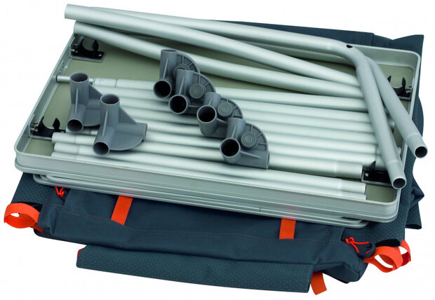 campingkast Lunas 57 x 56 x 98 cm aluminium navy