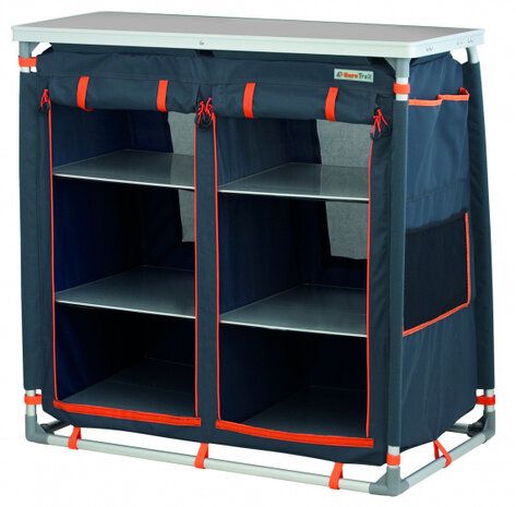 campingkast Villefort 101 x 57 x 98 cm aluminium navy