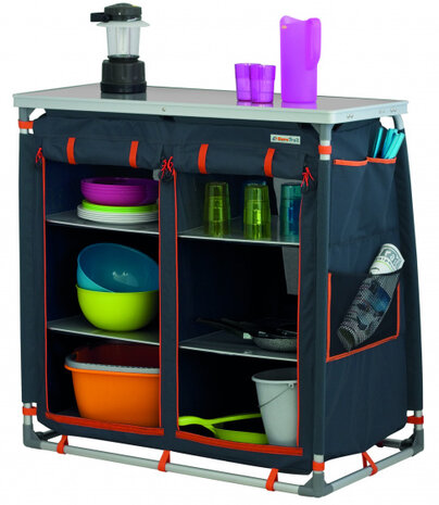 campingkast Villefort 101 x 57 x 98 cm aluminium navy