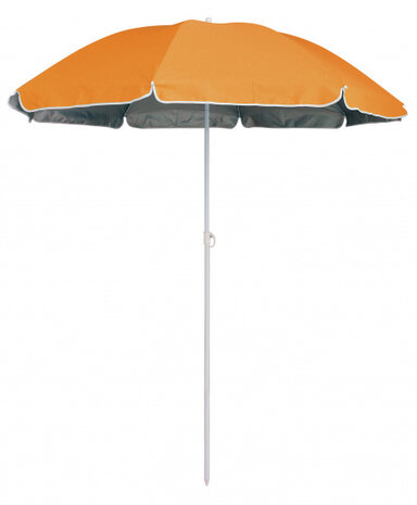 strandparasol 180 x 160 cm staal oranje 2-delig