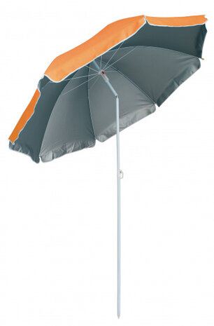 strandparasol 180 x 160 cm staal oranje 2-delig