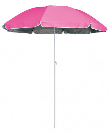 strandparasol 180 x 160 cm staal roze 2-delig