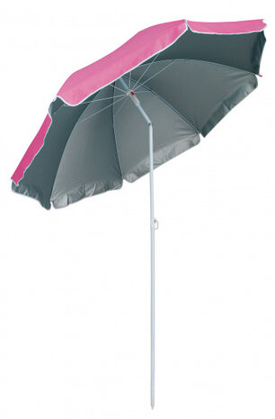 strandparasol 180 x 160 cm staal roze 2-delig