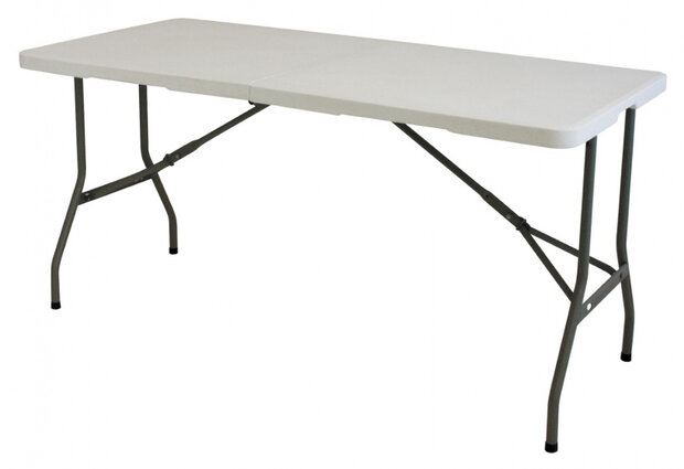 campingtafel Pavillon S 152 x 71 cm staal wit