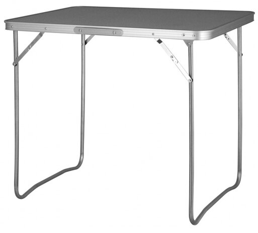 campingtafel Monaco M 80 x 70 cm staal/hout grijs