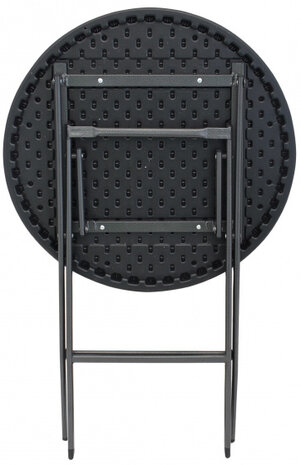 tafel Louvre rond 60 x 75 cm staal grijs