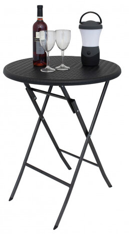 tafel Louvre rond 60 x 75 cm staal grijs