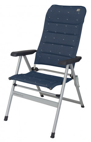 campingstoel Trondheim 122 x 51 x 42 cm aluminium blauw