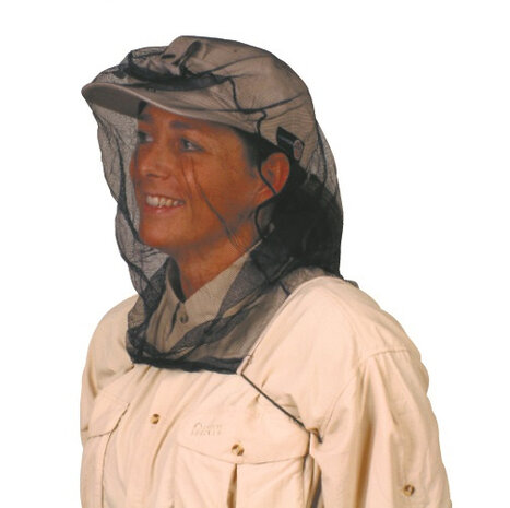 insectenwerende pet Netcap polykatoen grijs one-size