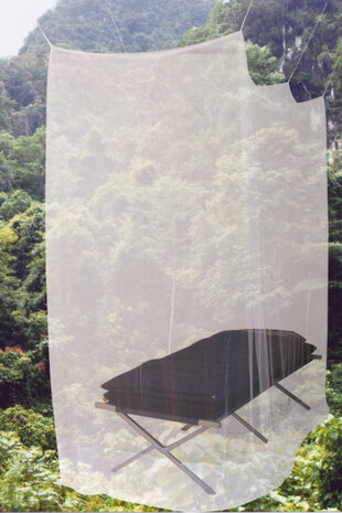 klamboe Box junior 160 x 135 cm polyester/mesh wit