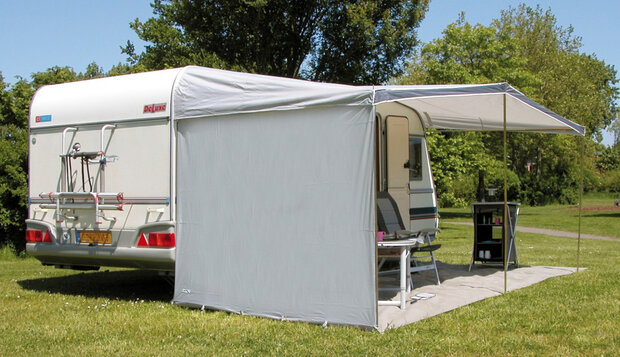 zijwand Caravan 200 x 180 cm polyester grijs