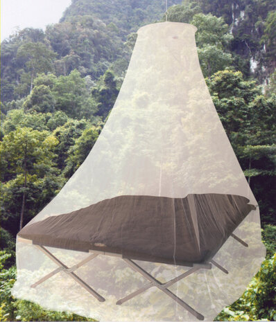 klamboe Pyramid 2-persoons polyester/mesh wit