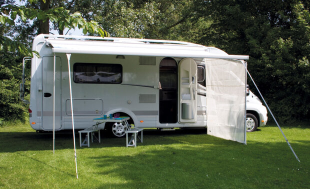 stormbespanning luifels 78 cm polyester grijs 7-delig