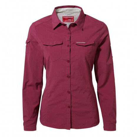 blouse NosiLife Adventure II dames polyester paars maat 34