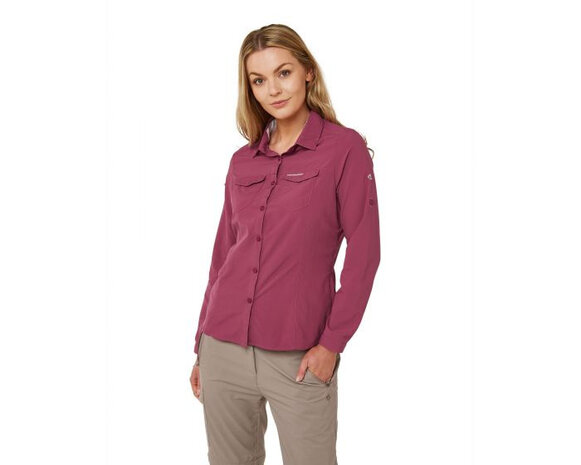blouse NosiLife Adventure II dames polyester paars maat 34