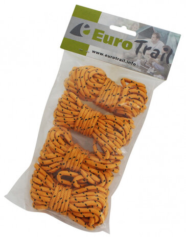 scheerlijnen 4 meter nylon oranje/zwart 4 stuks