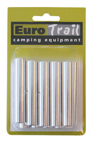 tussenstuk stok 11 mm aluminium zilver 10 stuks