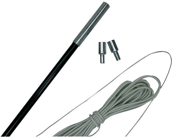 stokkenset Fiber 9,5 mm 550-600 cm fiberglas zwart