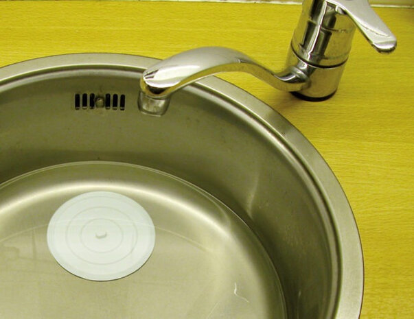 waslijn met waterstop 2,5 meter elastaan zwart 2-delig