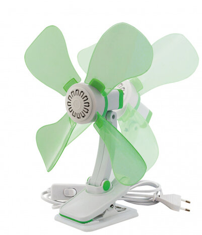 ventilator opvouwbaar 40 x 15 x 32 cm ABS groen/wit
