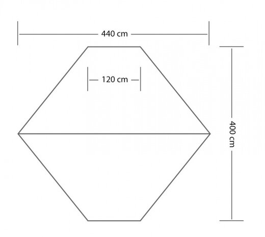 tarp Wing 5 440 x 400 cm polyester/katoen bruin