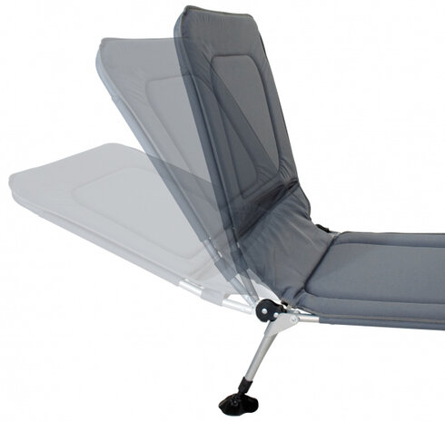 ligbed Nantes 200 x 75 cm polyester/staal grijs