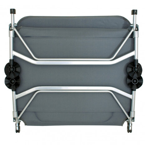 ligbed Nantes 200 x 75 cm polyester/staal grijs