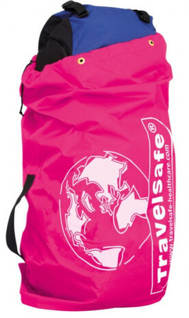 transporthoes backpack 85 liter polyester roze