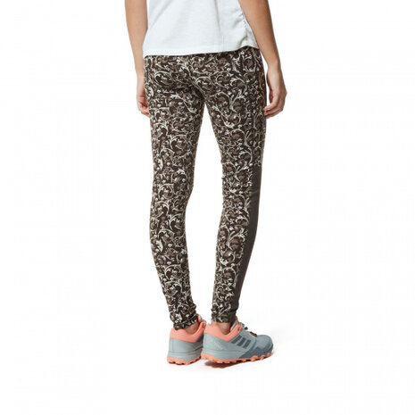 legging NosiLife Luna dames polyester bruin/wit mt 46