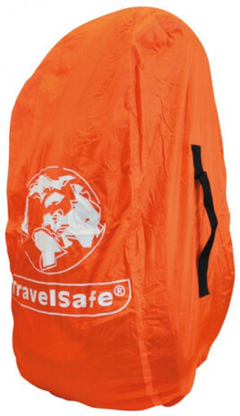 transport- en regenhoes 85 liter polyester oranje
