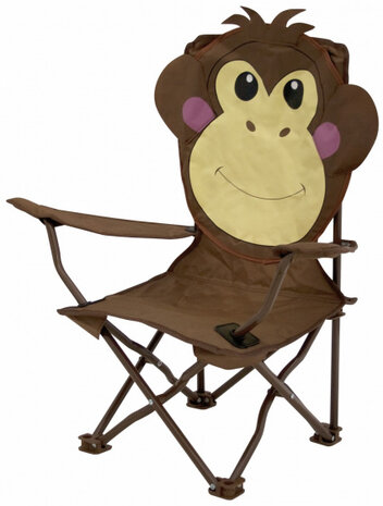 kinderstoel aap 60 x 26 cm polyester/staal junior bruin