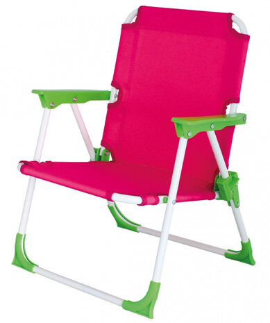 campingstoel Nicky junior 46 cm polyester/staal roze