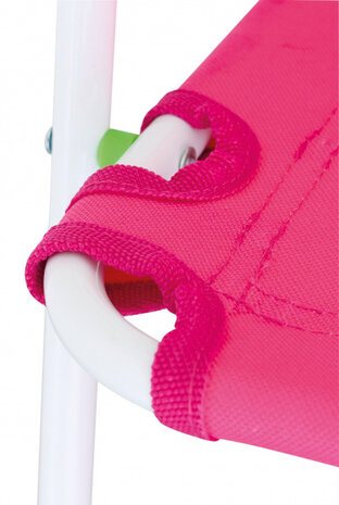 campingstoel Nicky junior 46 cm polyester/staal roze