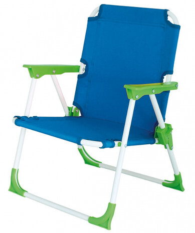 campingstoel Nicky junior 46 cm polyester/staal blauw