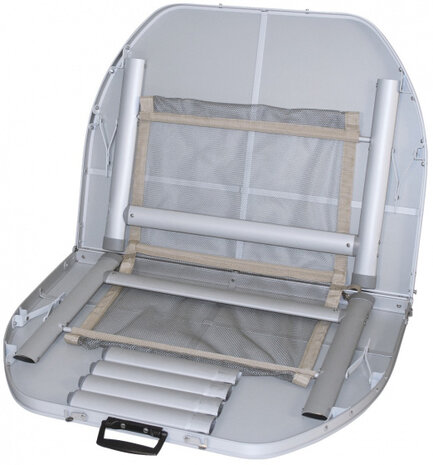 campingtafel Chartres 120 x 80 x 70 cm aluminium grijs