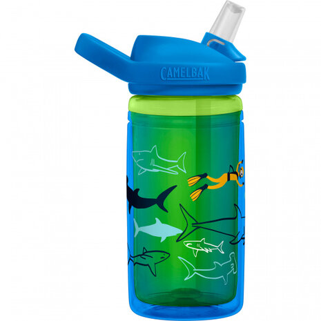 drinkfles Eddy+ Kids ge&iuml;soleerd 400 ml tritan blauw