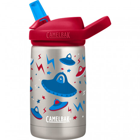 drinkfles Eddy+ Kids ge&iuml;soleerd 350 ml tritan grijs/rood