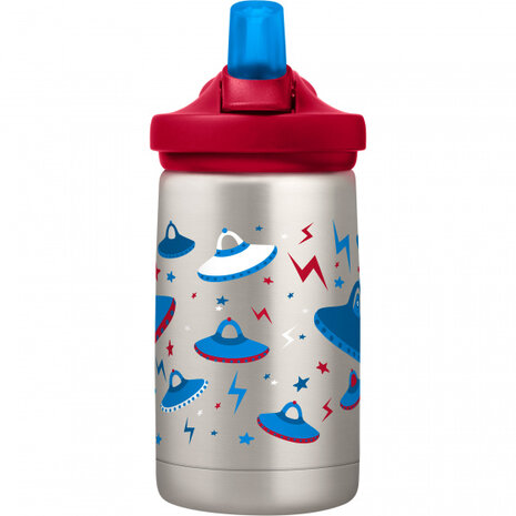 drinkfles Eddy+ Kids ge&iuml;soleerd 350 ml tritan grijs/rood